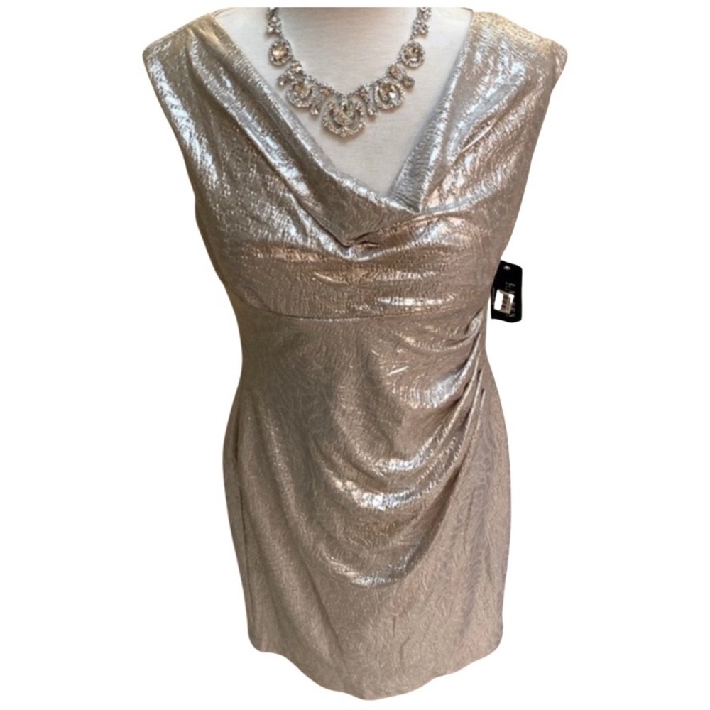 Ralph Lauren Silver fitted gorgeous sparkle dress 10P